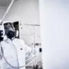 full face respirator while painting