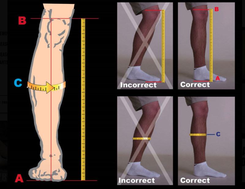 measuring for your Proknee knee pads