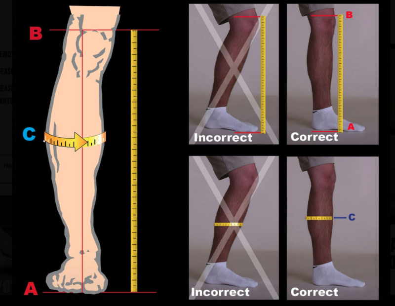 measuring your knee pads