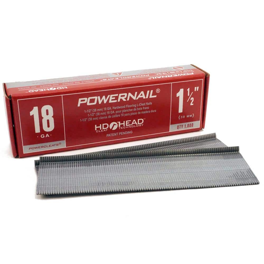 Powernail Powercleat 18 Gauge L Cleat Cleat Nails 1000 Pack