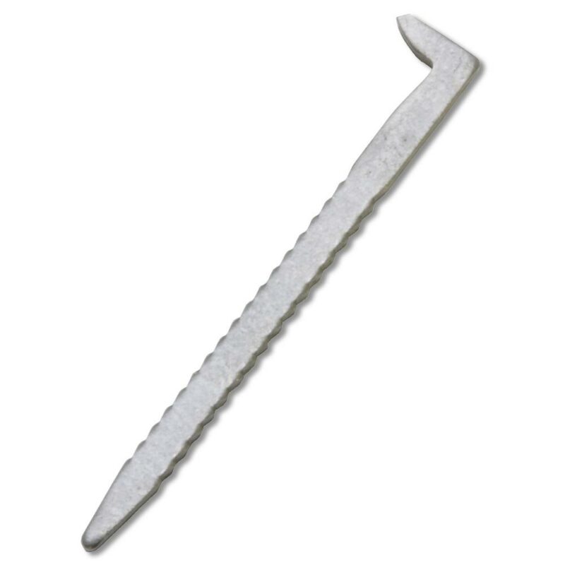 Powernail 18 gauge L-cleat for hardwood flooring close up