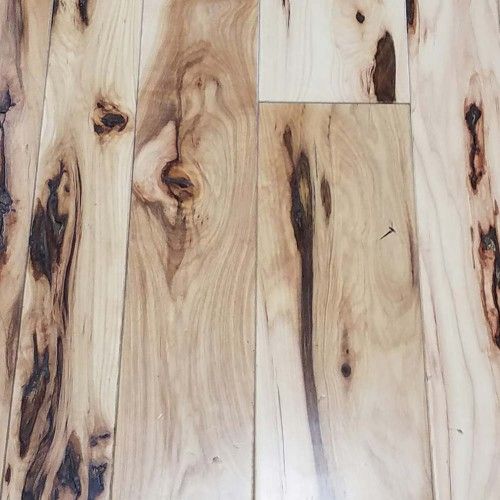 Prefinished Hickory Ingrown Bark 51/4″ Hardwood Flooring Panel Town