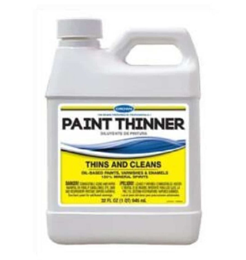 Crown Paint Thinner 100 Mineral Spirits 1 Quart Panel Town & Floors