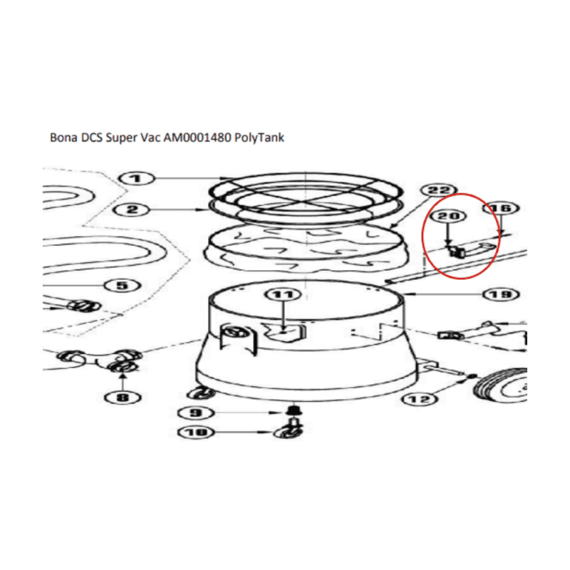 Bona DCS Super Vac Hold Down Clamp