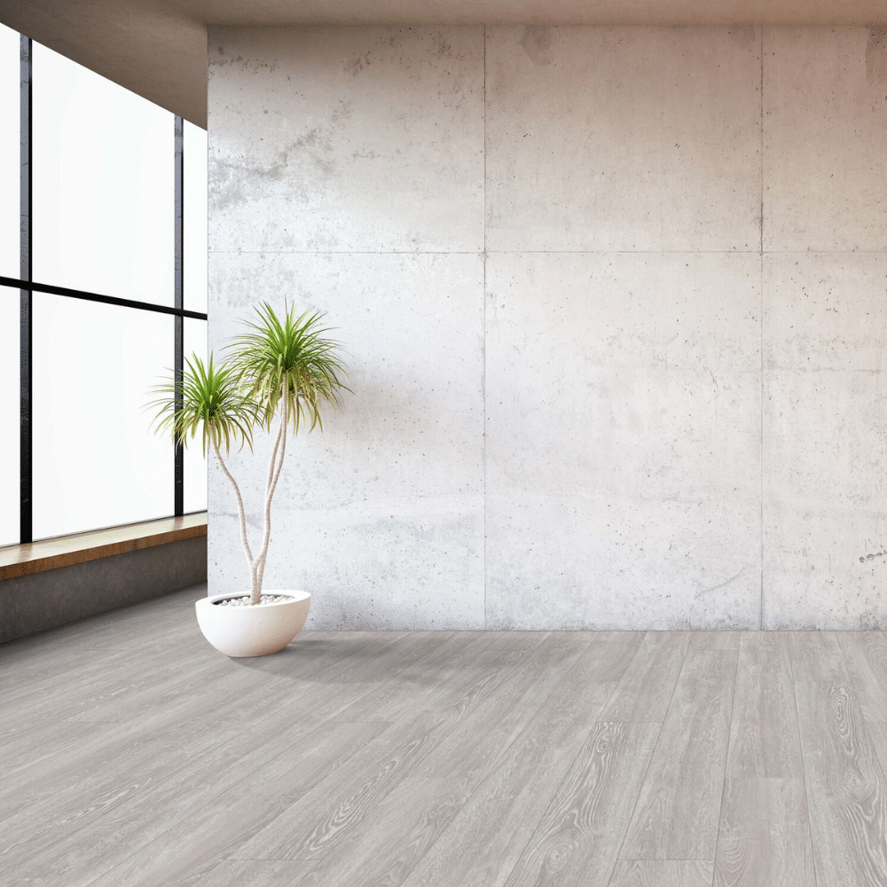 Happy Feet Ambitious Grey Ice HF486 Luxury Vinyl Plank Panel Town