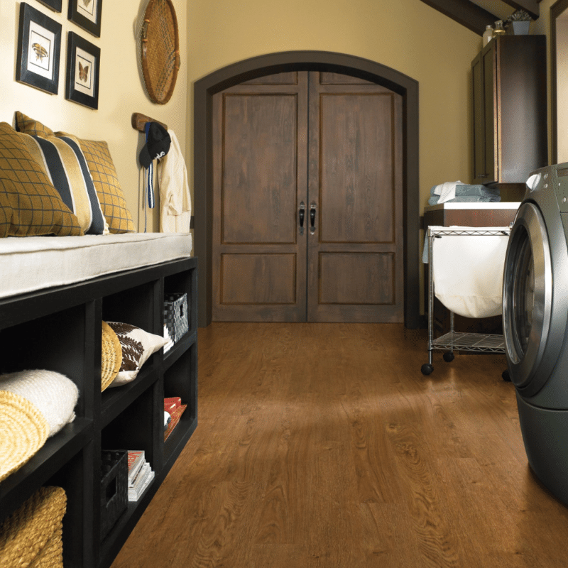 coretec northwoods oak luxury vinyl plank flooring entry