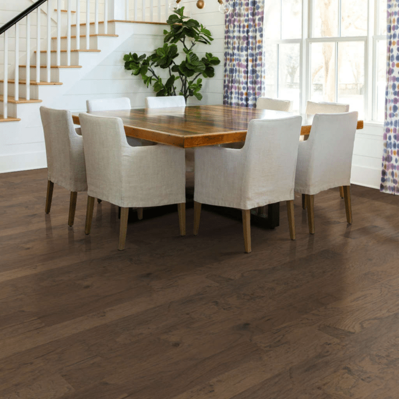 shaw arbor place hickory hillside SW512-0708 hardwood flooring in dining room