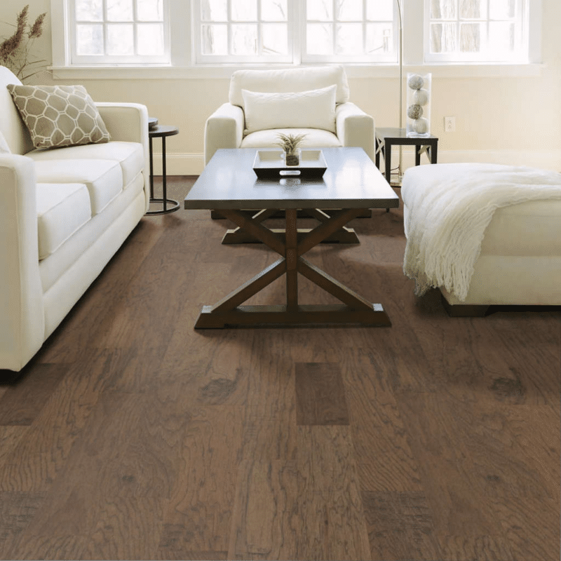 shaw arbor place hickory hillside SW512-0708 hardwood flooring in living room