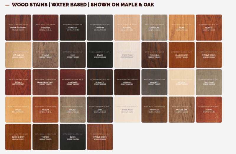 general finishes wood stain color chart