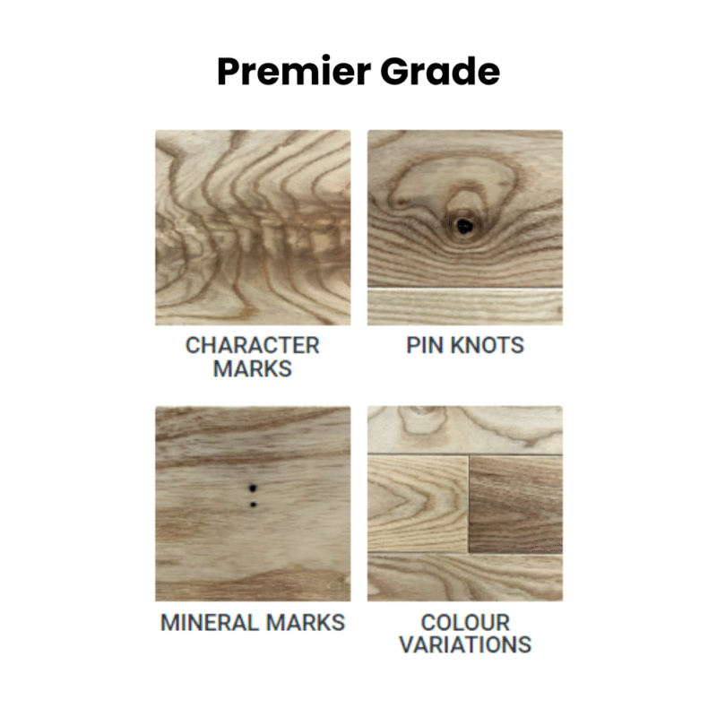 superior premier grade character marks on ash