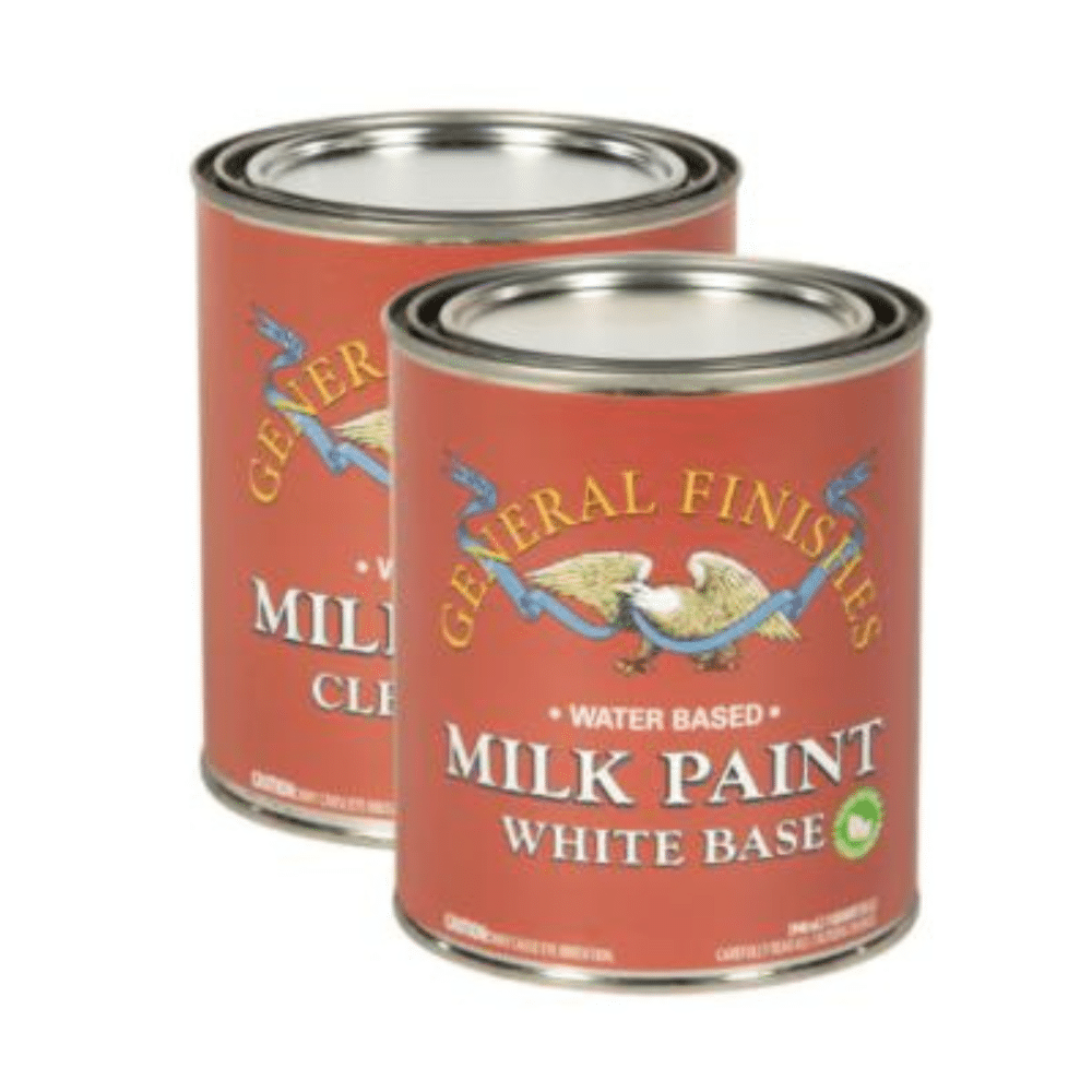 General Finishes WaterBased Milk Paint Clear Base Satin Panel Town