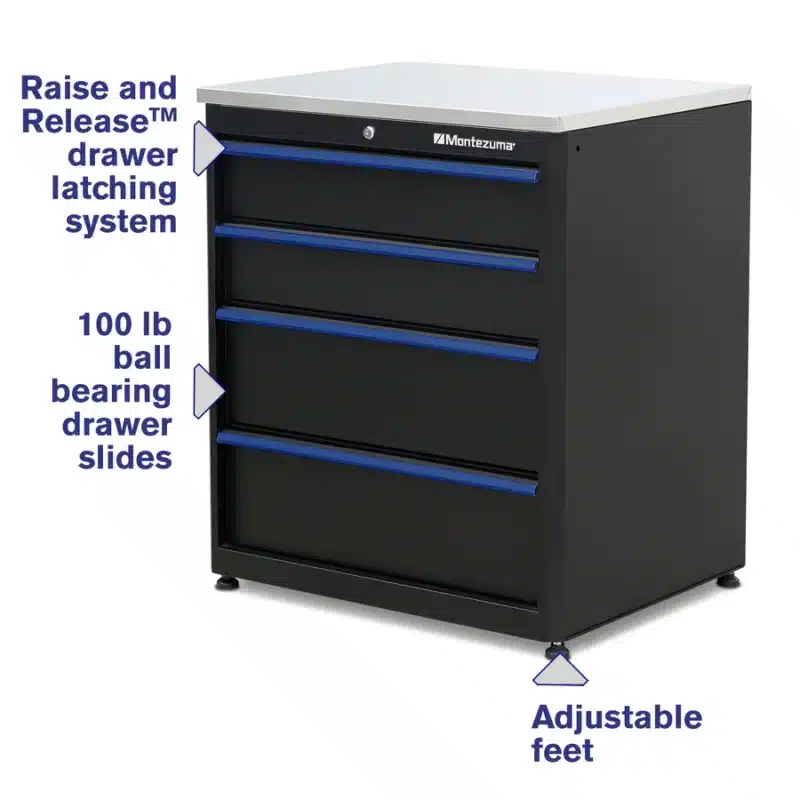 Montezuma-4-Drawer-Base-Cabinet-with-Stainless-Steel-Worktop - Image 8