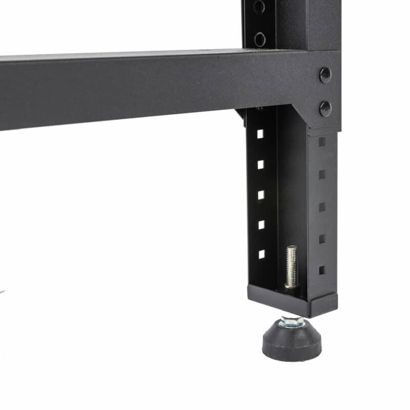 4 Ft. Adjustable Height Steel Workbench With Pegboard Back Wall