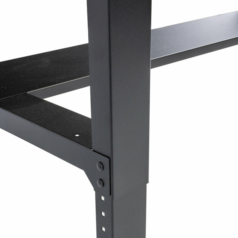 4 Ft. Adjustable Height Steel Workbench With Pegboard Back Wall