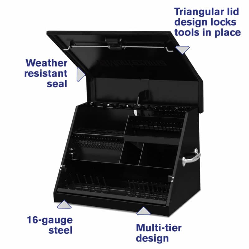 Montezuma 26" x 18" Triangle Toolbox (steel, black)