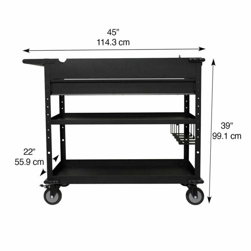 Montezuma 40” Mobile Work Cart With Power Tool Holder