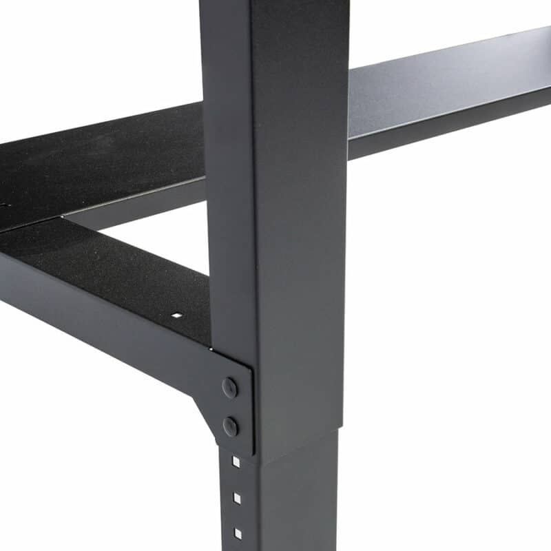 Montezuma 6 Ft. Adjustable Height Steel Workbench With Solid Wood Work Top