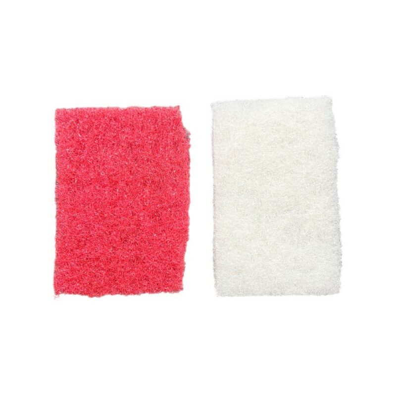 red and white buffer pads