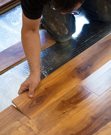 Hardwood flooring installation