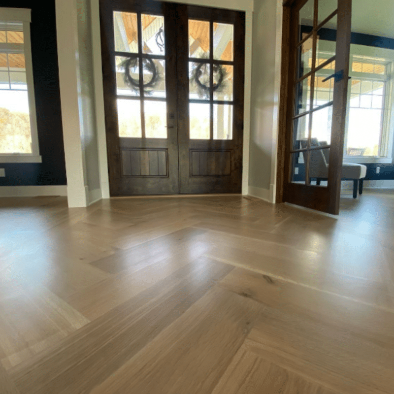 TAKE ALL SALE - Unfinished White Oak Rift & Quartered Herringbone - #1 Common Grade - Engineered Hardwood 5/8" x 5" - Image 2