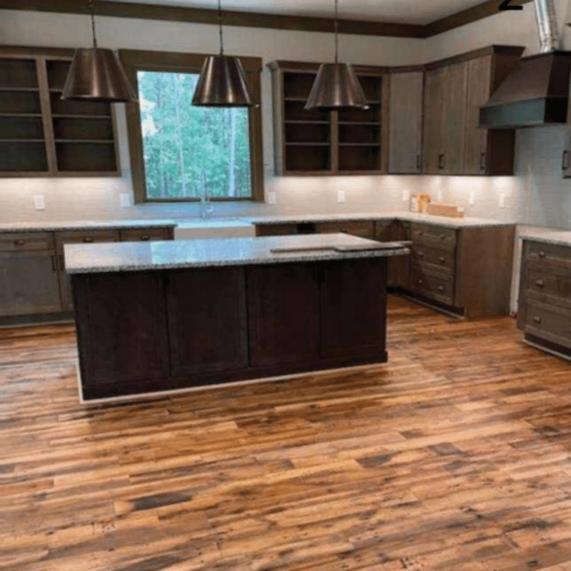 Old world timber engineered reclaimed hardwood flooring from the Michelin factory