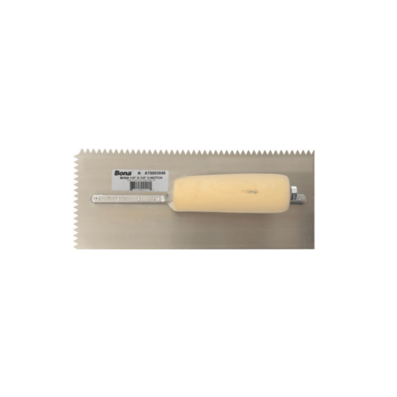 AT0003046 Bona 1/4" x 1/4" V-Notch Trowel, 11" x 4"