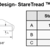 2X StareTread stair tread design and measurements to ensure proper fit for ones stairs.