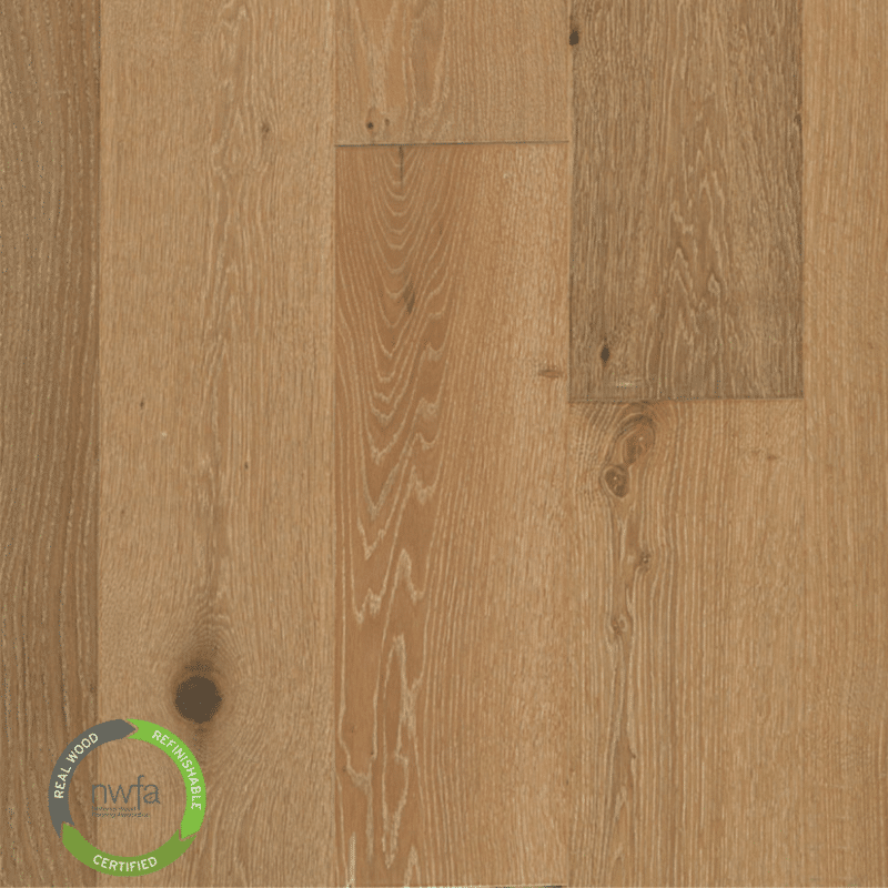 The Castillian Estate collection, White Oak Natural floor, finely selected from Vietnam, is an artistically crafted example of engineered hardwood flooring.