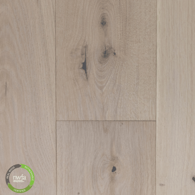 The Castillian Estate collection, White Oak Natural floor, finely selected from Vietnam, is an artistically crafted example of engineered hardwood flooring.