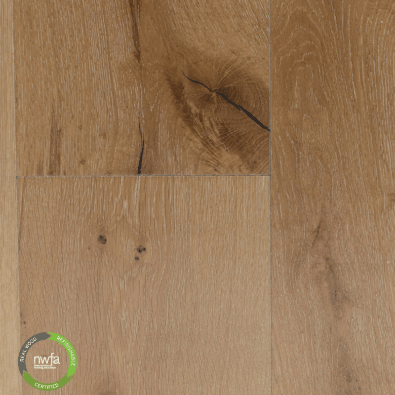 The Castillian Premier collection, White Oak Natural floor, finely selected from Vietnam, is an artistically crafted example of engineered hardwood flooring.