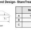 Round StareTread stair tread design and measurements to ensure proper fit for ones stairs.