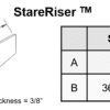 StareRiser stair risers dimensional diagram