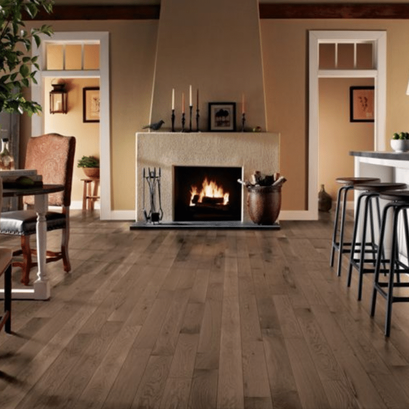 Equestrain woods dark hardwood flooring from bruce living room