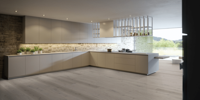 Duchateau Global Winds - Levante SGWLEV7-28 - Engineered Hardwood Flooring - 5/8" x 7.5" in kitchen