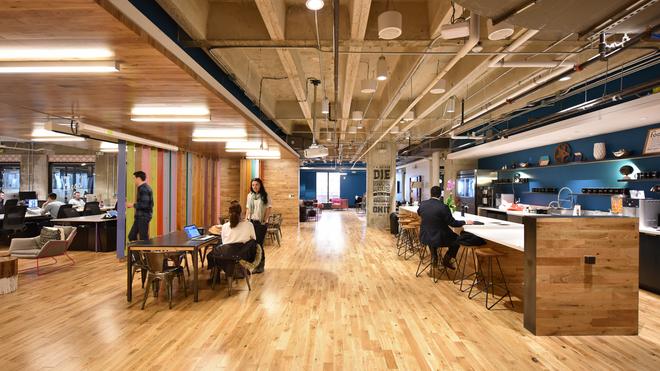 hardwood floor patterns in the office