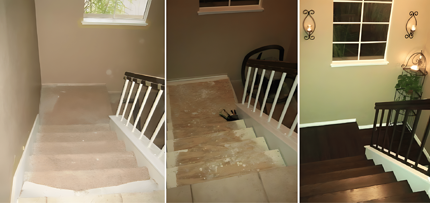 replacing carpet stairs with hardwood