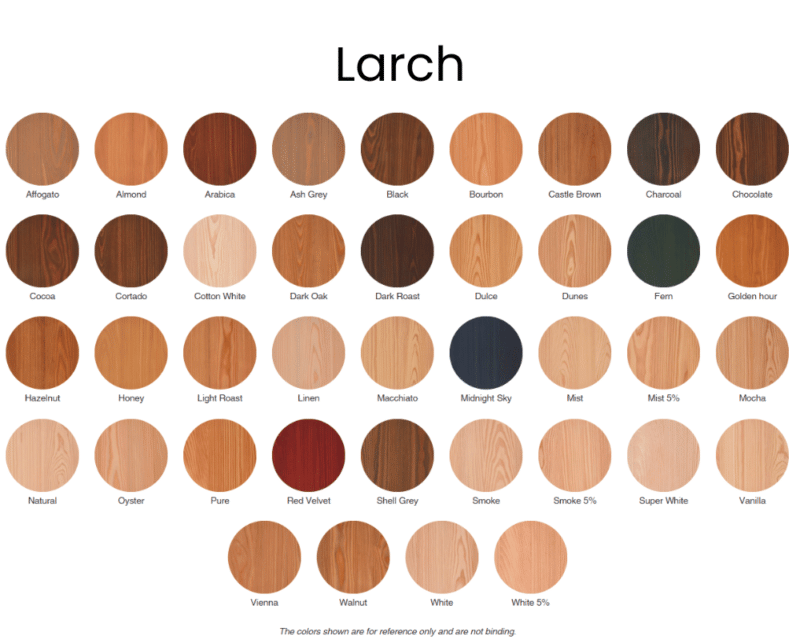 rubio larch color chart