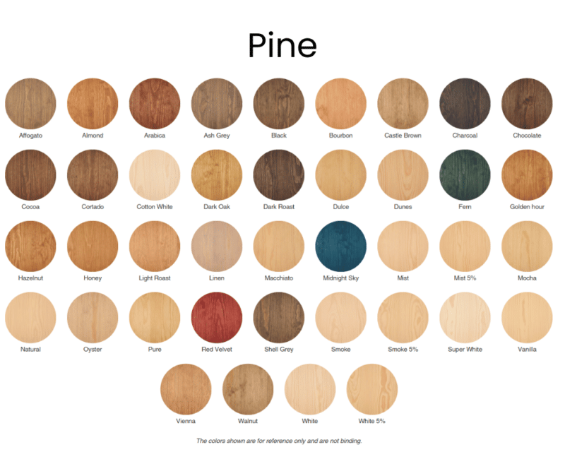 rubio pine color chart