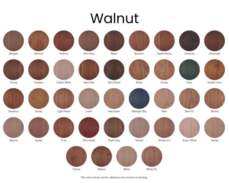 rubio walnut color chart