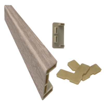 DuraStair Spare Side Bullnose with End Cap - Riverstone Oak 10251