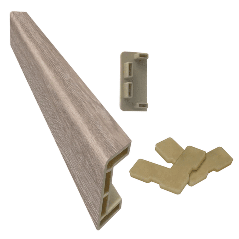 DuraStair Spare Side Bullnose with End Cap - Riverstone Oak 10251