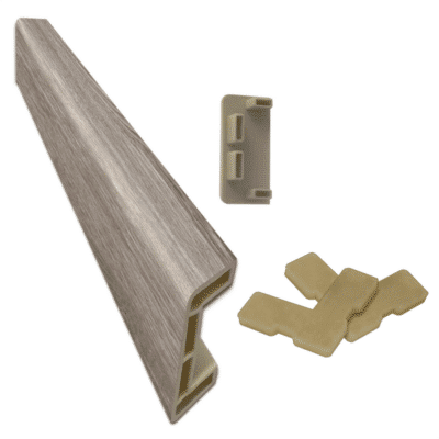 DuraStair Spare Side Bullnose with End Cap - Mystic Grey Oak 10252