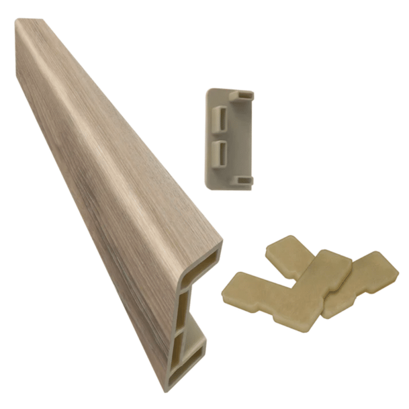 DuraStair Spare Side Bullnose with End Cap - Sierra Mist Oak 10253