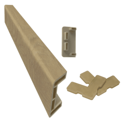 DuraStair Spare Side Bullnose with End Cap - Crema White Oak 10257