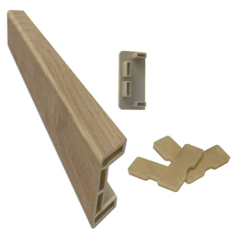 DuraStair Spare Side Bullnose with End Cap - Driftwood Oak 10258