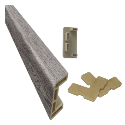DuraStair Spare Side Bullnose with End Cap - Arctic Grey Oak 10260