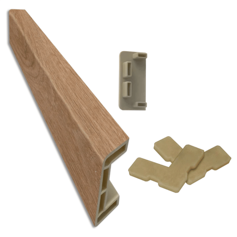 DuraStair Spare Side Bullnose with End Cap - Honey Brown Oak 10261