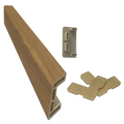 DuraStair Spare Side Bullnose with End Cap - Medium Brown Oak 10263