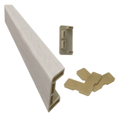 DuraStair Spare Side Bullnose with End Cap - White Oak 10264