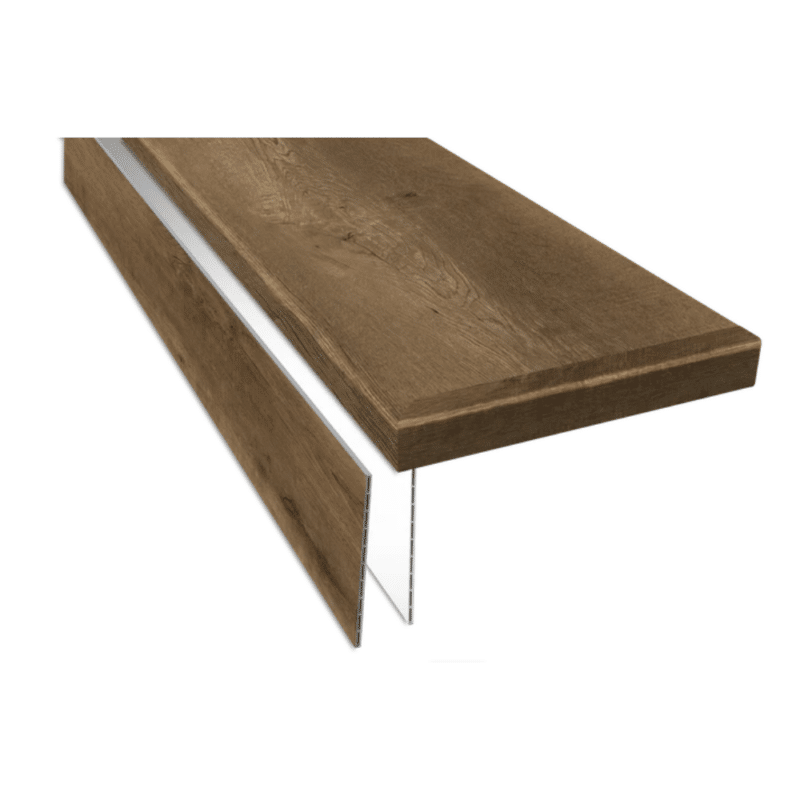 DuraStair Spare Riser with End Caps - Cafe Brown Oak 10275
